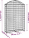 vidaXL - Schanskorf - gewelfd - 100x30x140/160 - cm - gegalvaniseerd - ijzer