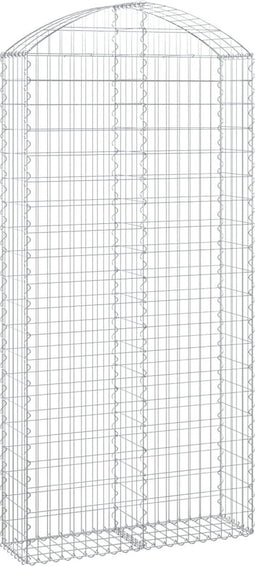 vidaXL - Schanskorf - gewelfd - 100x30x200/220 - cm - gegalvaniseerd - ijzer