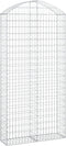 vidaXL - Schanskorf - gewelfd - 100x30x200/220 - cm - gegalvaniseerd - ijzer