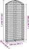 vidaXL - Schanskorf - gewelfd - 100x30x200/220 - cm - gegalvaniseerd - ijzer