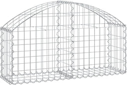 vidaXL - Schanskorf - gewelfd - 100x30x40/60 - cm - gegalvaniseerd - ijzer