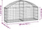 vidaXL - Schanskorf - gewelfd - 100x30x40/60 - cm - gegalvaniseerd - ijzer