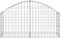vidaXL - Schanskorf - gewelfd - 100x30x40/60 - cm - gegalvaniseerd - ijzer