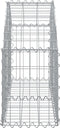 vidaXL - Schanskorf - gewelfd - 100x30x40/60 - cm - gegalvaniseerd - ijzer
