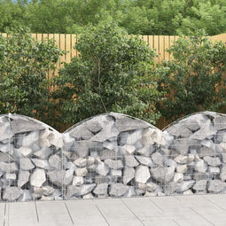vidaXL - Schanskorf - gewelfd - 100x30x60/80 - cm - gegalvaniseerd - ijzer