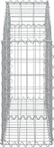 vidaXL - Schanskorf - gewelfd - 100x30x60/80 - cm - gegalvaniseerd - ijzer