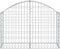 vidaXL - Schanskorf - gewelfd - 100x30x60/80 - cm - gegalvaniseerd - ijzer