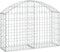 vidaXL - Schanskorf - gewelfd - 100x30x60/80 - cm - gegalvaniseerd - ijzer
