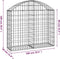 vidaXL - Schanskorf - gewelfd - 100x30x80/100 - cm - gegalvaniseerd - ijzer