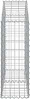 vidaXL - Schanskorf - gewelfd - 100x30x80/100 - cm - gegalvaniseerd - ijzer