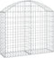 vidaXL - Schanskorf - gewelfd - 100x30x80/100 - cm - gegalvaniseerd - ijzer