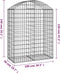 vidaXL - Schanskorf - gewelfd - 100x50x120/140 - cm - gegalvaniseerd - ijzer