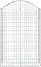 vidaXL - Schanskorf - gewelfd - 100x50x140/160 - cm - gegalvaniseerd - ijzer