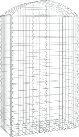 vidaXL - Schanskorf - gewelfd - 100x50x160/180 - cm - gegalvaniseerd - ijzer