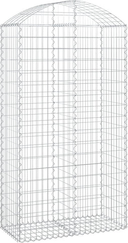 vidaXL - Schanskorf - gewelfd - 100x50x180/200 - cm - gegalvaniseerd - ijzer