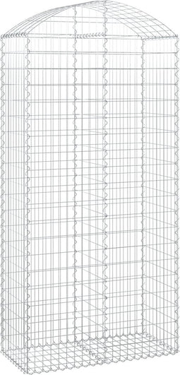 vidaXL - Schanskorf - gewelfd - 100x50x200/220 - cm - gegalvaniseerd - ijzer
