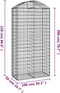 vidaXL - Schanskorf - gewelfd - 100x50x200/220 - cm - gegalvaniseerd - ijzer