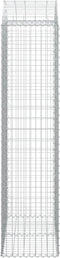 vidaXL - Schanskorf - gewelfd - 100x50x200/220 - cm - gegalvaniseerd - ijzer