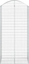 vidaXL - Schanskorf - gewelfd - 100x50x200/220 - cm - gegalvaniseerd - ijzer