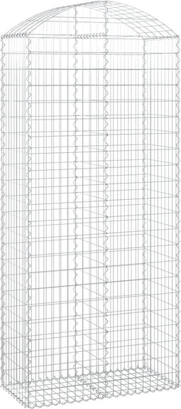 vidaXL - Schanskorf - gewelfd - 100x50x220/240 - cm - gegalvaniseerd - ijzer