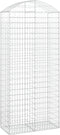 vidaXL - Schanskorf - gewelfd - 100x50x220/240 - cm - gegalvaniseerd - ijzer