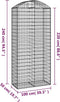 vidaXL - Schanskorf - gewelfd - 100x50x220/240 - cm - gegalvaniseerd - ijzer