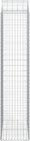 vidaXL - Schanskorf - gewelfd - 100x50x220/240 - cm - gegalvaniseerd - ijzer