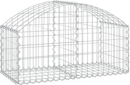 vidaXL - Schanskorf - gewelfd - 100x50x40/60 - cm - gegalvaniseerd - ijzer