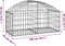 vidaXL - Schanskorf - gewelfd - 100x50x40/60 - cm - gegalvaniseerd - ijzer