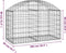 vidaXL - Schanskorf - gewelfd - 100x50x60/80 - cm - gegalvaniseerd - ijzer