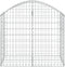 vidaXL - Schanskorf - gewelfd - 100x50x80/100 - cm - gegalvaniseerd - ijzer