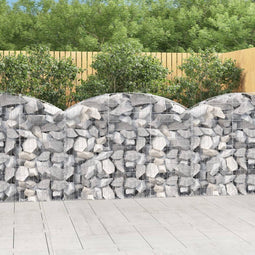 vidaXL - Schanskorf - gewelfd - 150x30x100/120 - cm - gegalvaniseerd - ijzer
