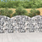 vidaXL - Schanskorf - gewelfd - 150x30x100/120 - cm - gegalvaniseerd - ijzer
