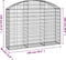 vidaXL - Schanskorf - gewelfd - 150x30x100/120 - cm - gegalvaniseerd - ijzer