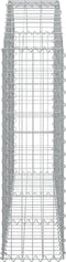 vidaXL - Schanskorf - gewelfd - 150x30x100/120 - cm - gegalvaniseerd - ijzer
