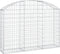 vidaXL - Schanskorf - gewelfd - 150x30x100/120 - cm - gegalvaniseerd - ijzer