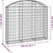vidaXL - Schanskorf - gewelfd - 150x30x120/140 - cm - gegalvaniseerd - ijzer