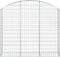 vidaXL - Schanskorf - gewelfd - 150x30x120/140 - cm - gegalvaniseerd - ijzer