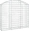 vidaXL - Schanskorf - gewelfd - 150x30x120/140 - cm - gegalvaniseerd - ijzer