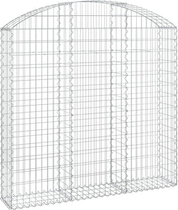 vidaXL - Schanskorf - gewelfd - 150x30x140/160 - cm - gegalvaniseerd - ijzer