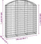vidaXL - Schanskorf - gewelfd - 150x30x140/160 - cm - gegalvaniseerd - ijzer