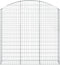 vidaXL - Schanskorf - gewelfd - 150x30x140/160 - cm - gegalvaniseerd - ijzer