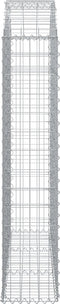 vidaXL - Schanskorf - gewelfd - 150x30x140/160 - cm - gegalvaniseerd - ijzer