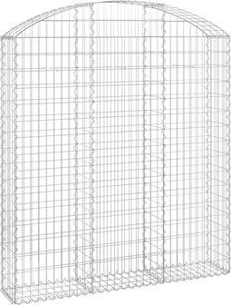 vidaXL - Schanskorf - gewelfd - 150x30x160/180 - cm - gegalvaniseerd - ijzer