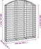 vidaXL - Schanskorf - gewelfd - 150x30x160/180 - cm - gegalvaniseerd - ijzer