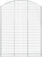 vidaXL - Schanskorf - gewelfd - 150x30x180/200 - cm - gegalvaniseerd - ijzer