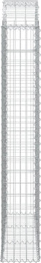 vidaXL - Schanskorf - gewelfd - 150x30x180/200 - cm - gegalvaniseerd - ijzer