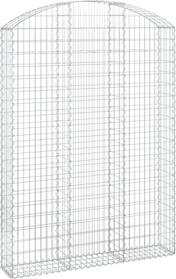 vidaXL - Schanskorf - gewelfd - 150x30x200/220 - cm - gegalvaniseerd - ijzer