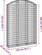 vidaXL - Schanskorf - gewelfd - 150x30x200/220 - cm - gegalvaniseerd - ijzer
