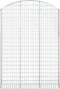 vidaXL - Schanskorf - gewelfd - 150x30x200/220 - cm - gegalvaniseerd - ijzer